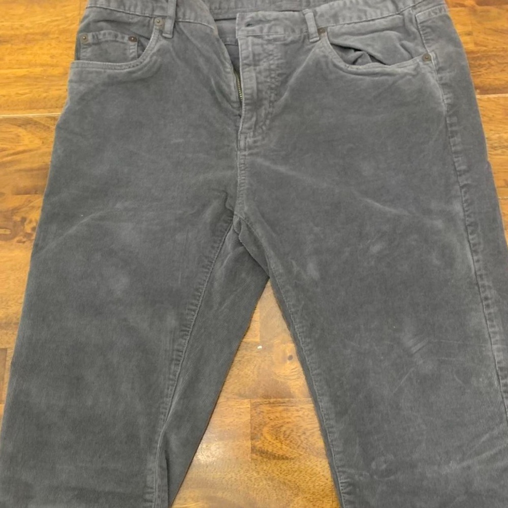 Faherty Men's Charcoal Corduroy Pants